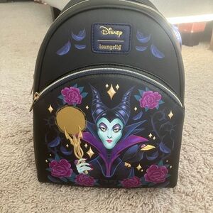 Loungefly Disney Maleficent Black and Purple Backpack
